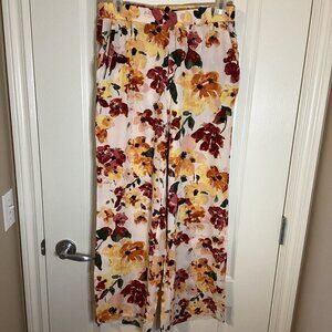 Ichi Women's Palazzo Wide Leg Flare High Waist Pants Comfy Cute Core Hippie